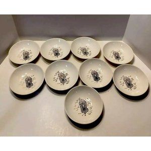 STETSON MARQUEST SMALL BOWLS DESSERT / SALAD / FRUIT - 9 -VTG USA RARE